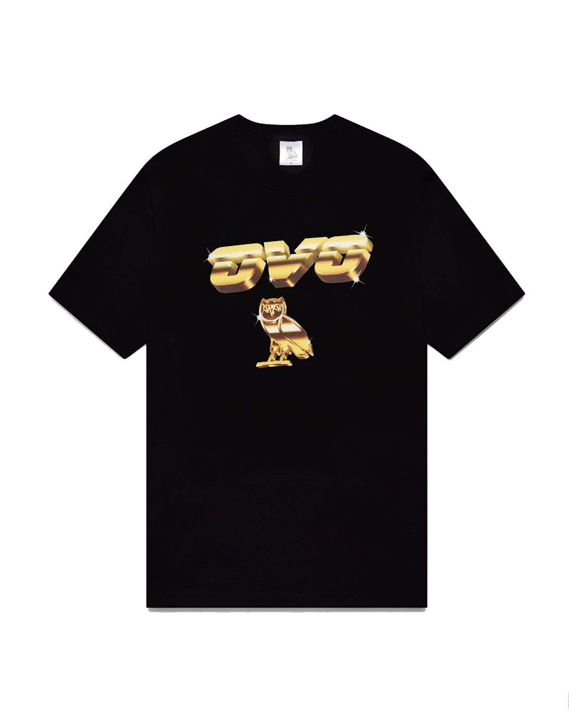 OVO Chrome Owl T-Shirt Black/Gold