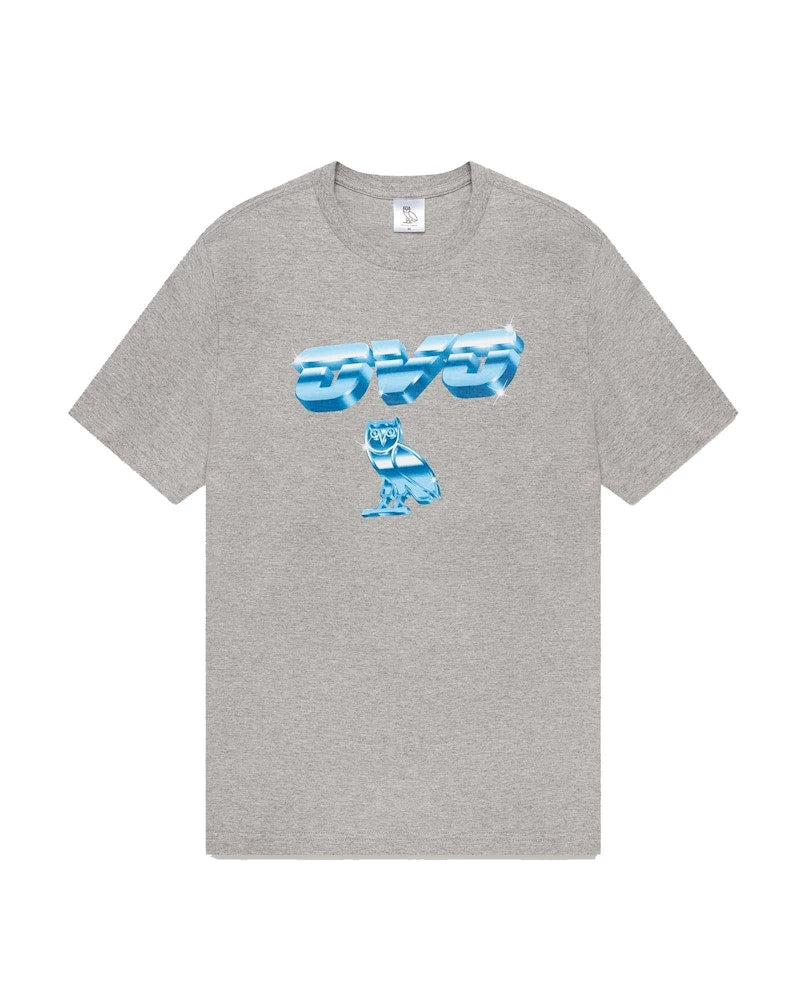 OVO Chrome Owl T-Shirt Heather Grey