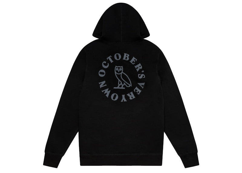 OVO Circle Zip Hoodie Black