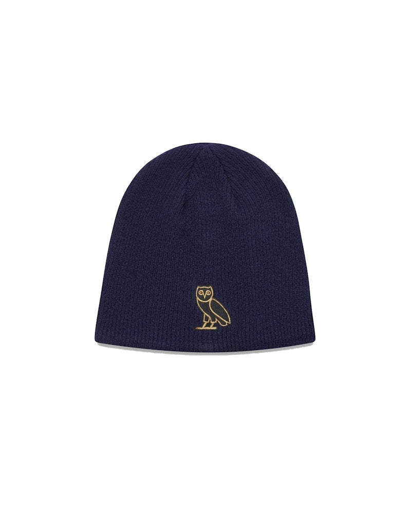 OVO Classic Owl Cuffless Beanie Navy
