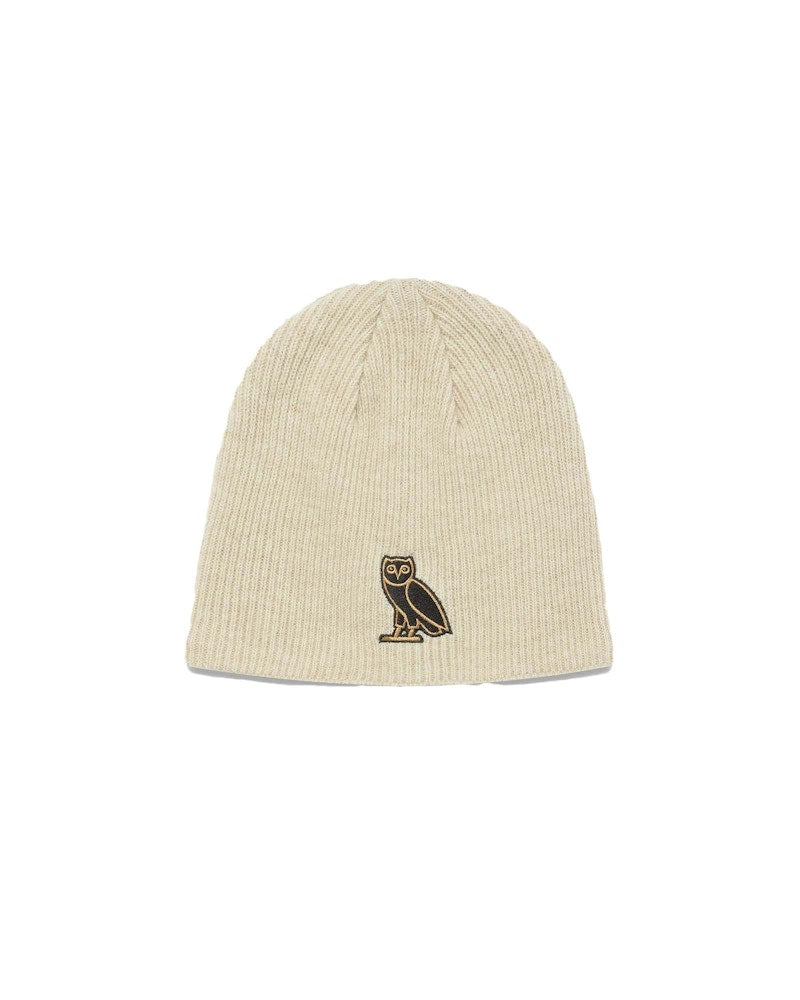 OVO Classic Owl Cuffless Beanie Sand