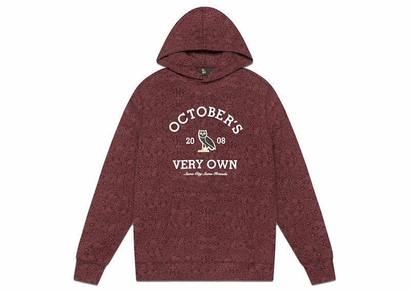 OVO Collegiate Hoodie (FW22) Merlot/Paisley