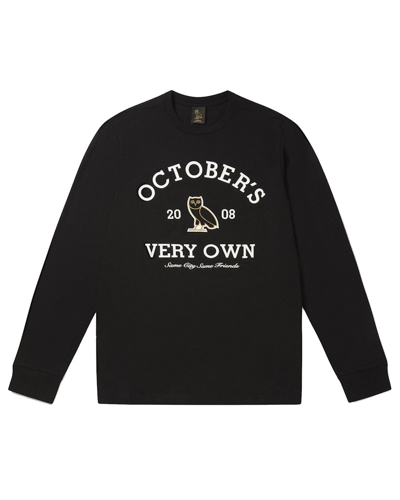 OVO Collegiate Longsleeve T-Shirt Black