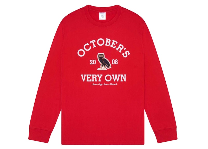 OVO Collegiate Longsleeve T-Shirt Red
