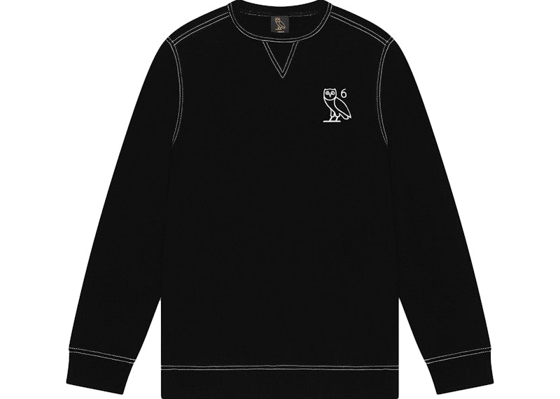 OVO Contrast Stitch Crewneck Black