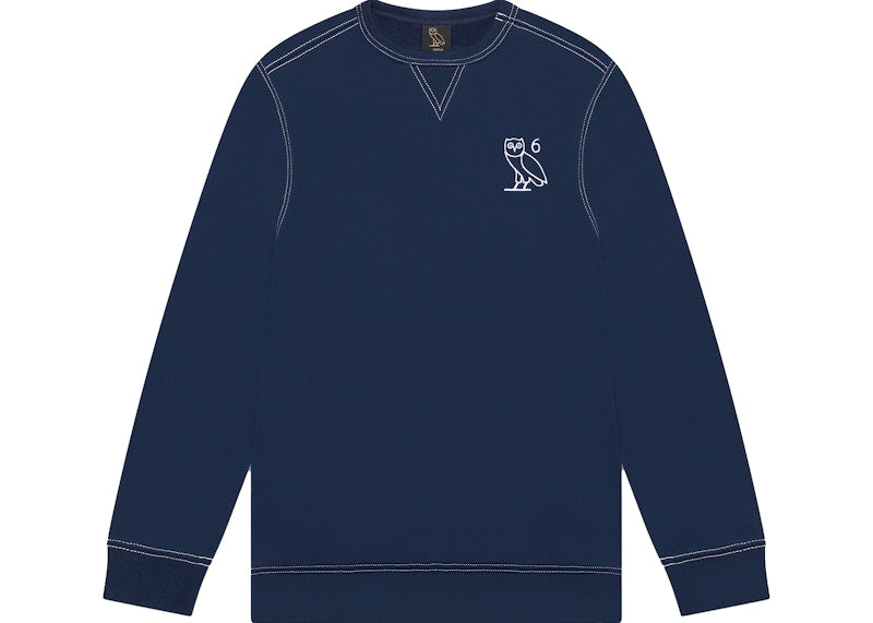 OVO Contrast Stitch Crewneck Indigo