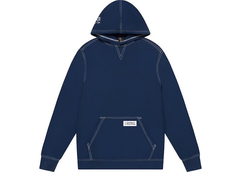 OVO Contrast Stitch Hoodie Indigo