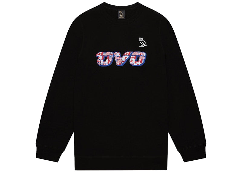 OVO Flag Runner Crewneck Black