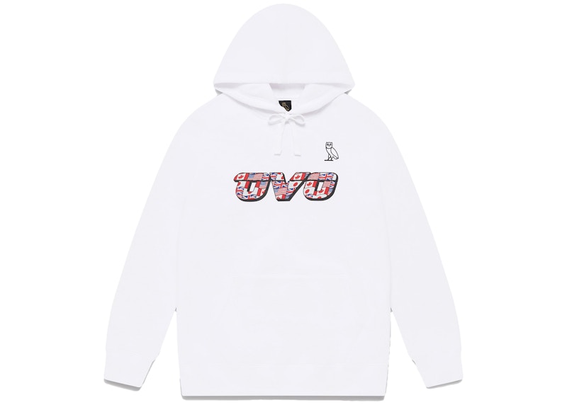 OVO Flag Runner Hoodie White