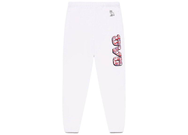 OVO Flag Runner Sweatpant White