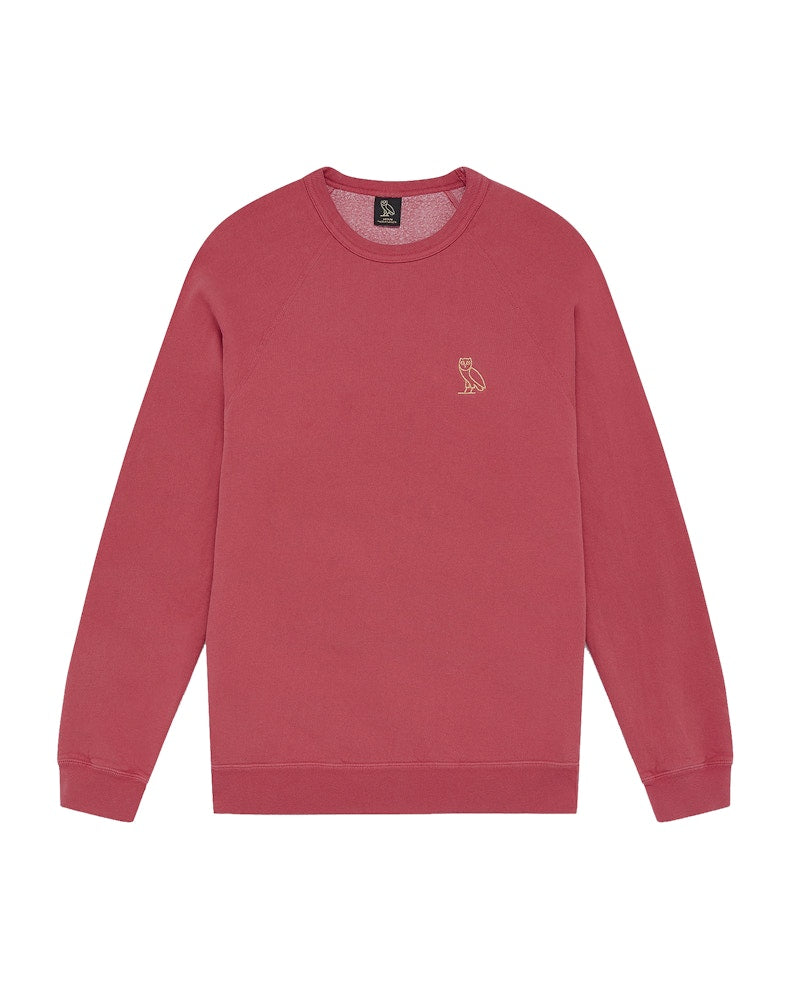 OVO Garment Dye Crewneck Red