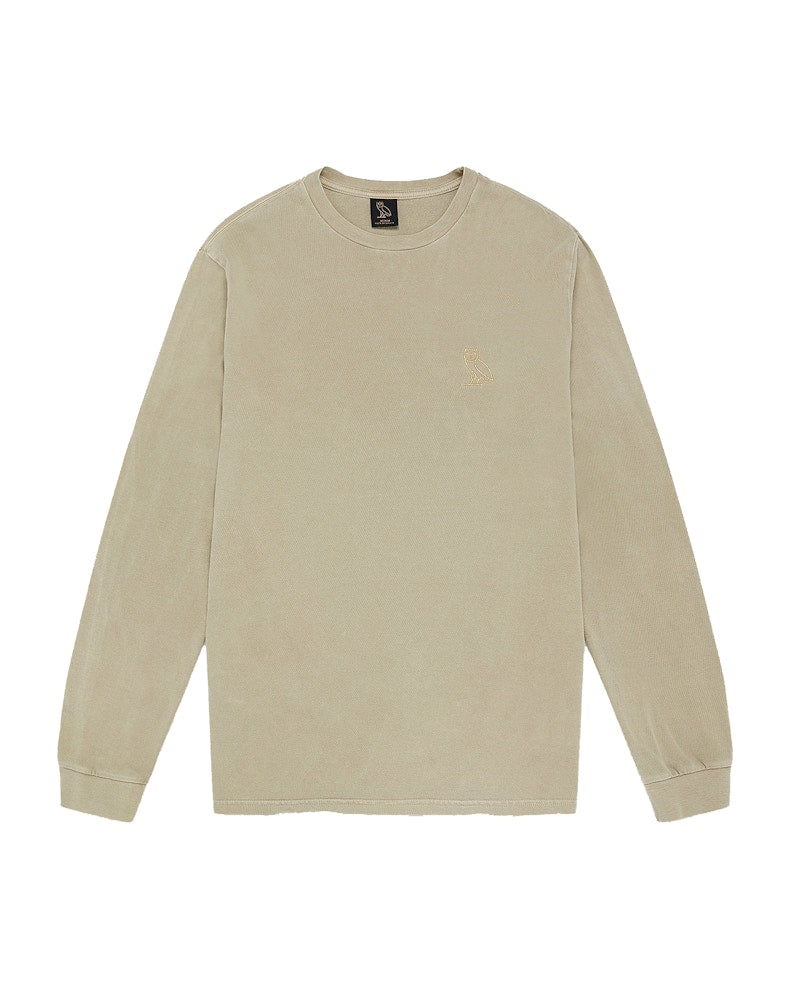OVO Garment Dye Longsleeve T-Shirt Putty