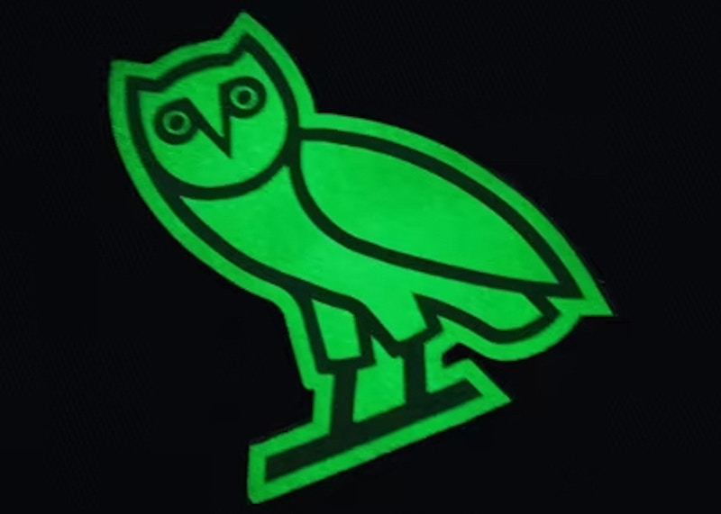 OVO Glow In The Dark Classic Owl Hoodie Black
