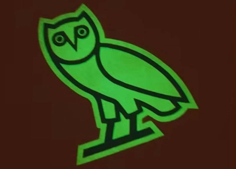 OVO Glow In The Dark Classic Owl Hoodie Orange