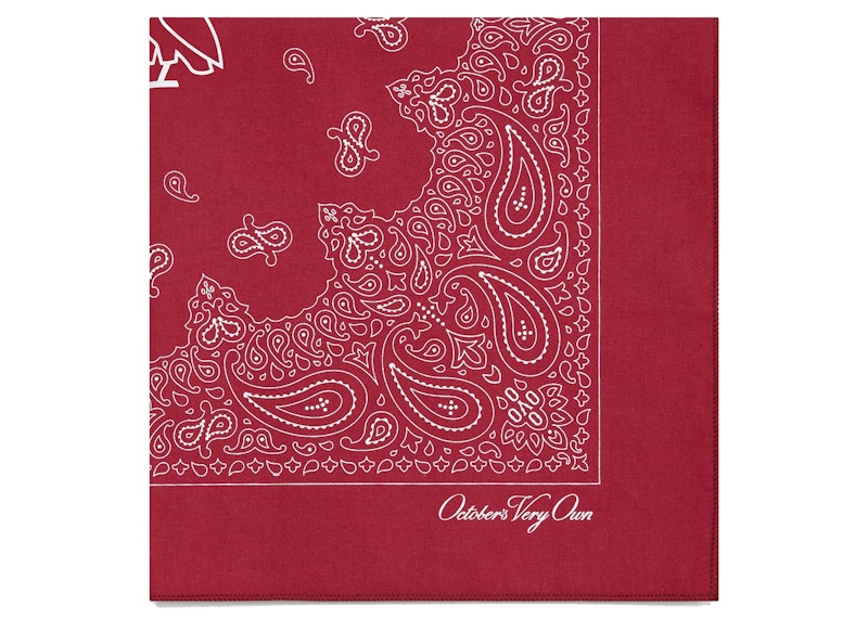 OVO Graphic Print Bandana Burgundy