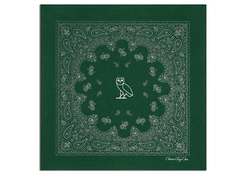 OVO Graphic Print Bandana Forest Green