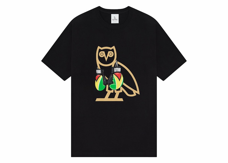 OVO Guyana Boxing Gloves OG Owl T-Shirt Black