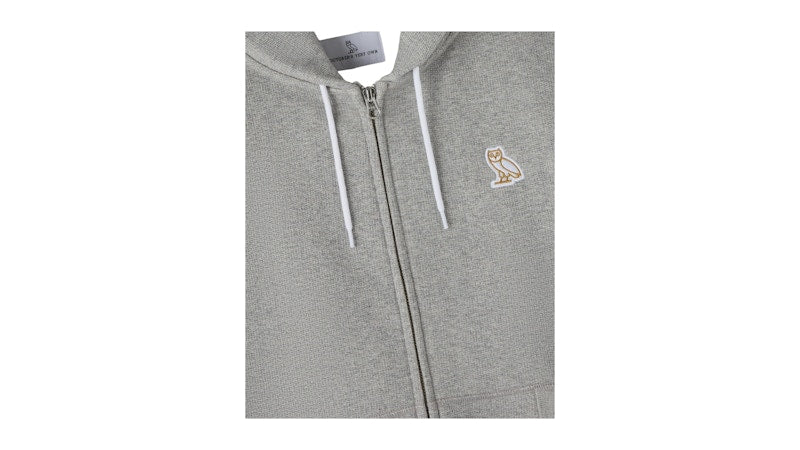 OVO Heritage Full-Zip Hoodie Heather Grey