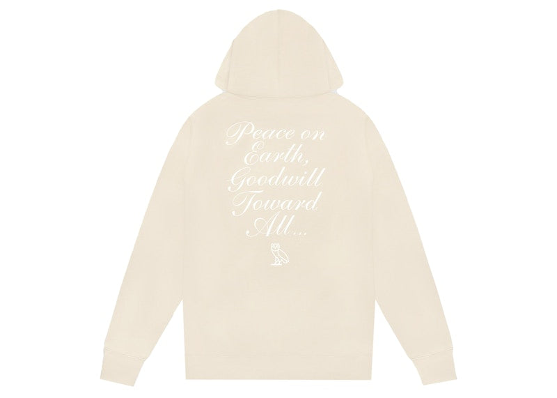 OVO Holiday Owl Hoodie (FW21) Cream