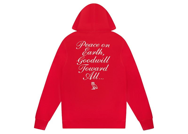 OVO Holiday Owl Hoodie (FW21) Red