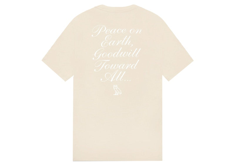 OVO Holiday Owl T-shirt Cream