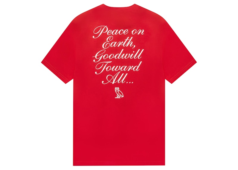 OVO Holiday Owl T-shirt Red