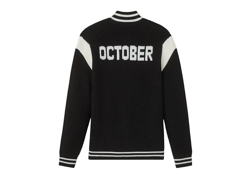 OVO Knit Varsity Jacket Black
