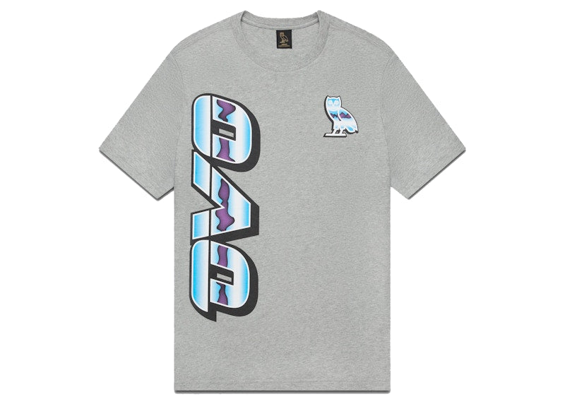 OVO Liquid Chrome Runner T-shirt Heather Grey