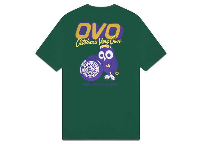 OVO Mechanic Owl T-shirt Evergreen