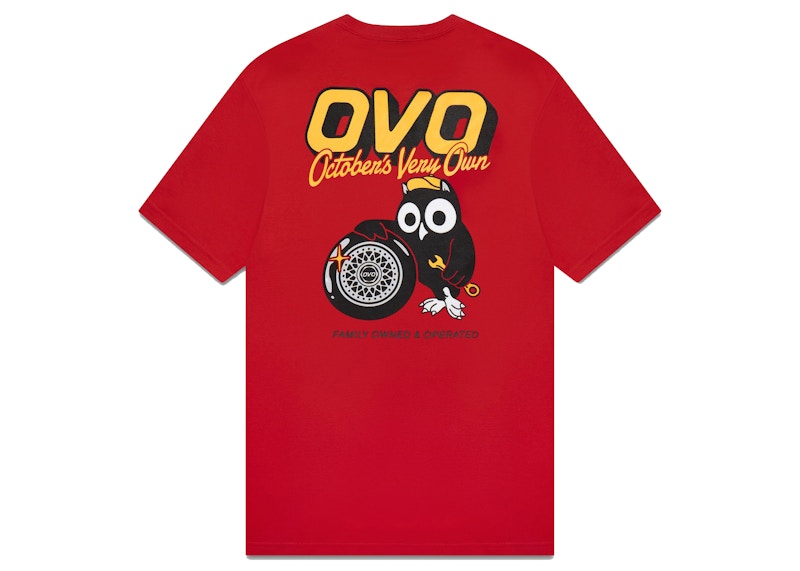 OVO Mechanic Owl T-shirt Red