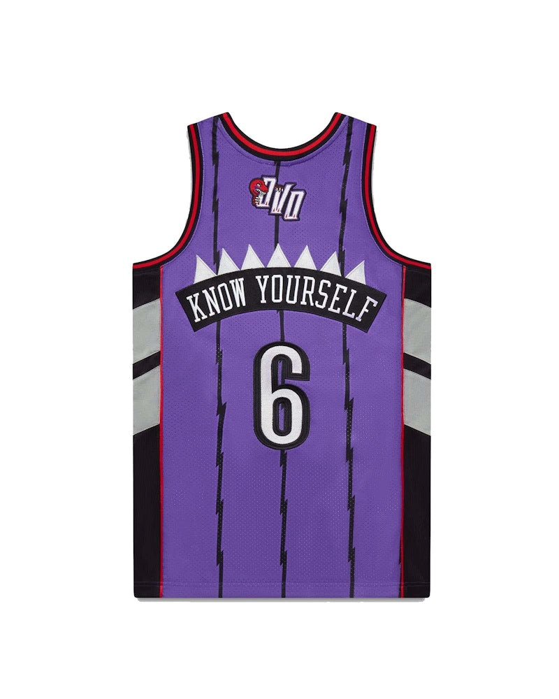 OVO Mitchell And Ness '95 Raptors Basketball Jersey Purple/Back
