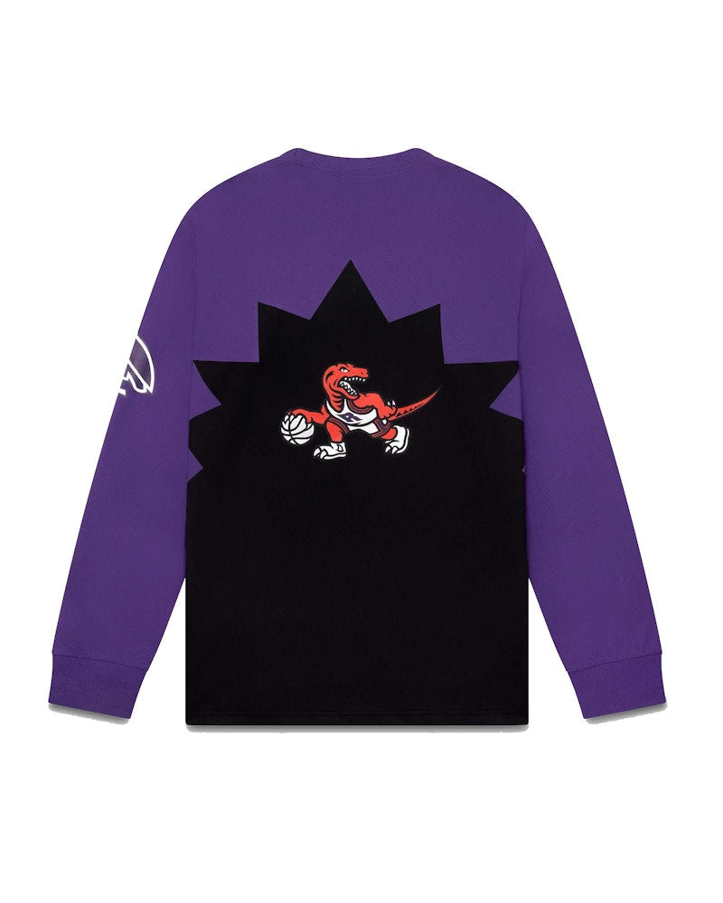 OVO Mitchell And Ness '95 Raptors Longsleeve T-Shirt Black/Purple
