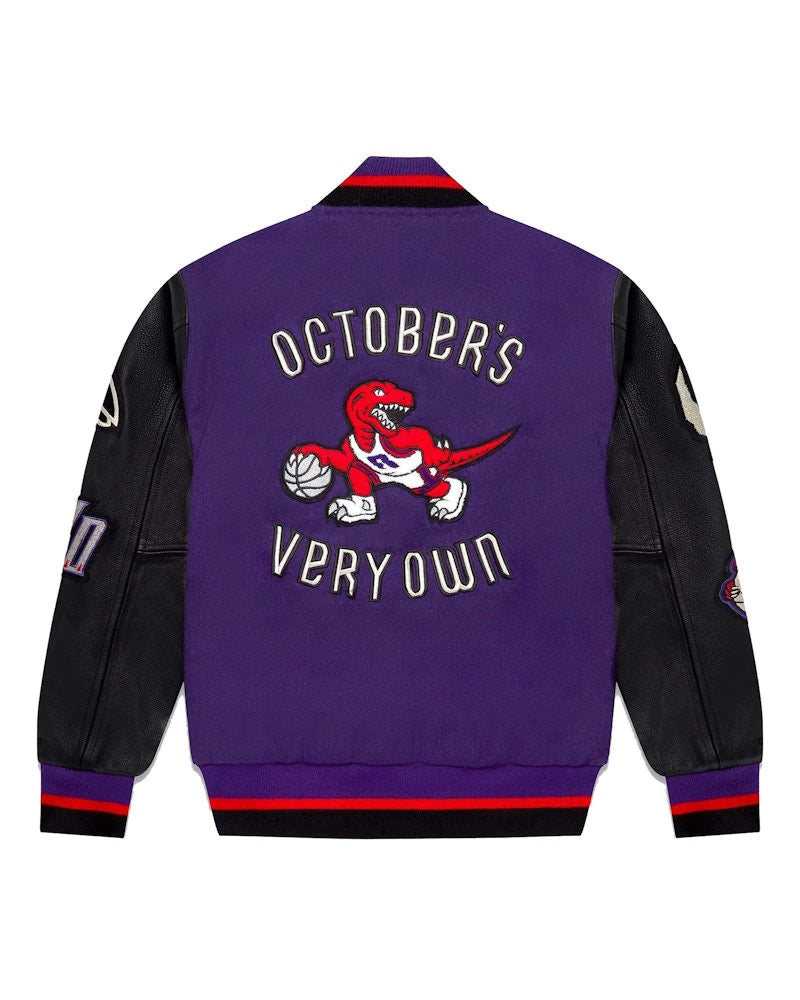 OVO Mitchell And Ness '95 Raptors Varsity Jacket Purple