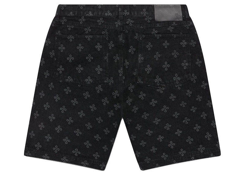 OVO Monogram Denim Short Washed Black