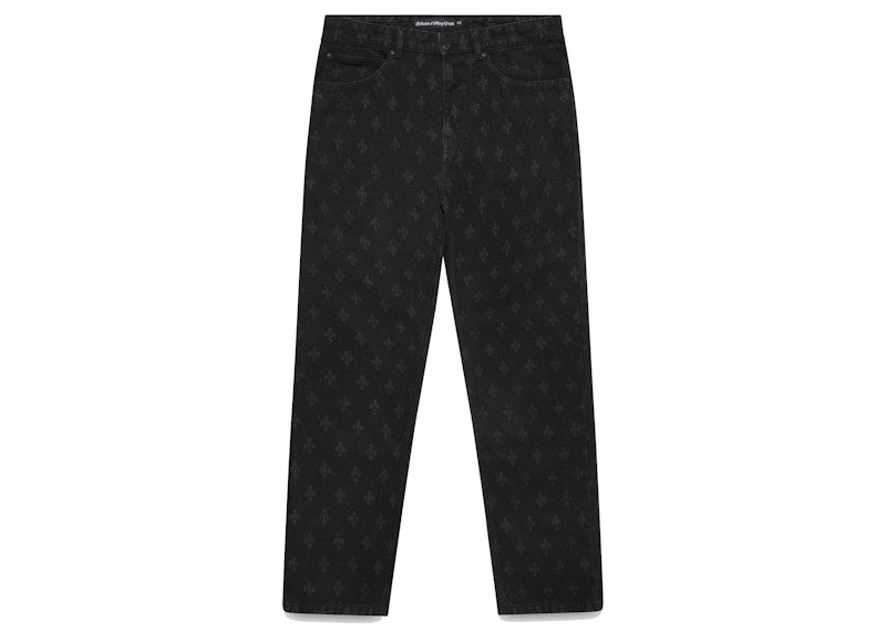 OVO Monogram Relaxed Fit Denim Washed Black