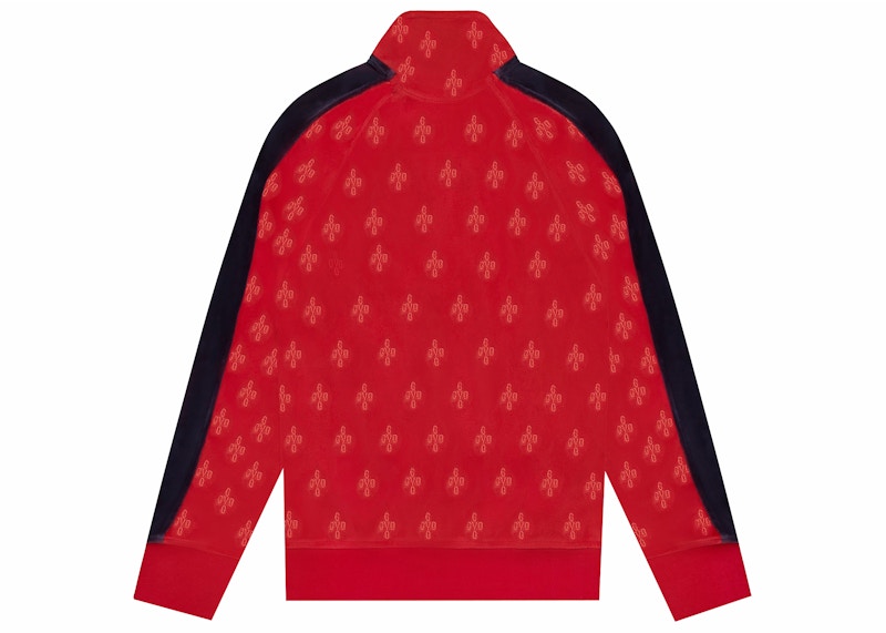 OVO Monogram Velour Track Jacket Red