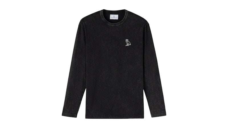 OVO Muskoka Long-Sleeve T-Shirt Garment Dyed Black
