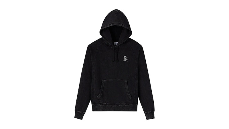 OVO Muskoka Raglan Hoodie Garment Dyed Black