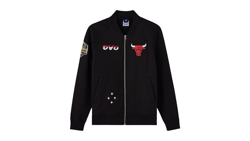 OVO NBA Chicago Bulls Fleece Jacket Black