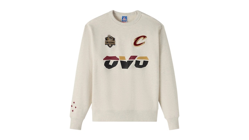 OVO NBA Cleveland Cavaliers Crewneck Pearl Grey