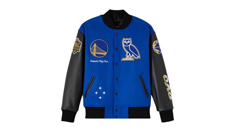OVO NBA Golden State Warriors Varsity Jacket Blue