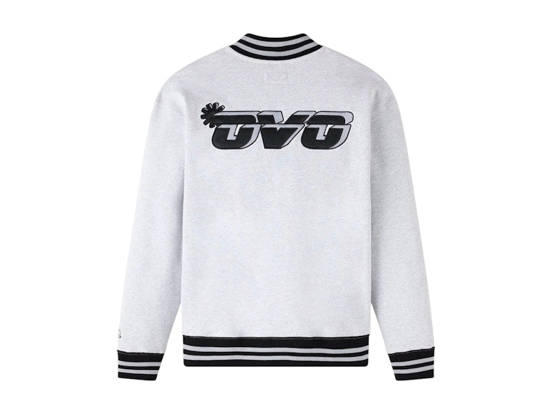 OVO NBA San Antonio Spurs Quarter-Zip Quarter Zip Mockneck Sweatshirt Ash Heather Grey