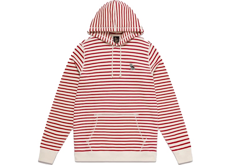 OVO Nautical Stripe Hoodie Red