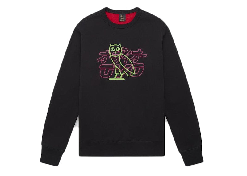 OVO Neon Light Crewneck Black/Red