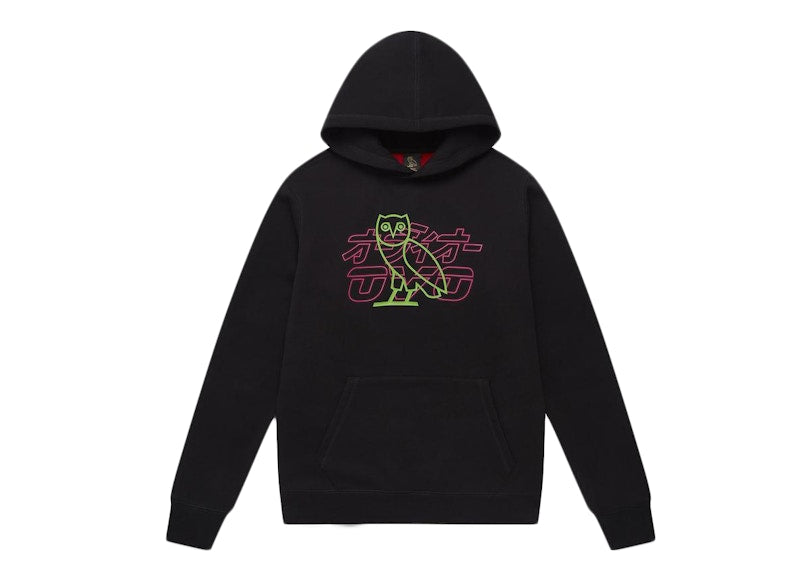 OVO Neon Light Hoodie Black/Red