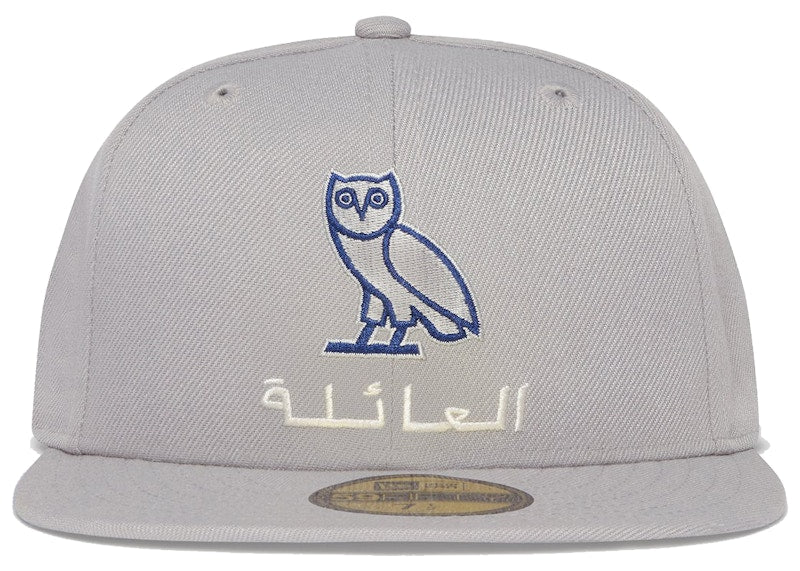 OVO New Era Family Owl 59Fifty Hat Grey