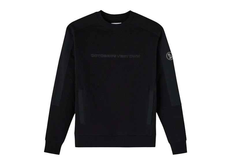 OVO Nylon Overlay Crewneck Black