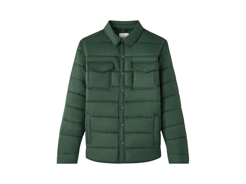 OVO Nylon Quilted Shirt Jacket Forest Green