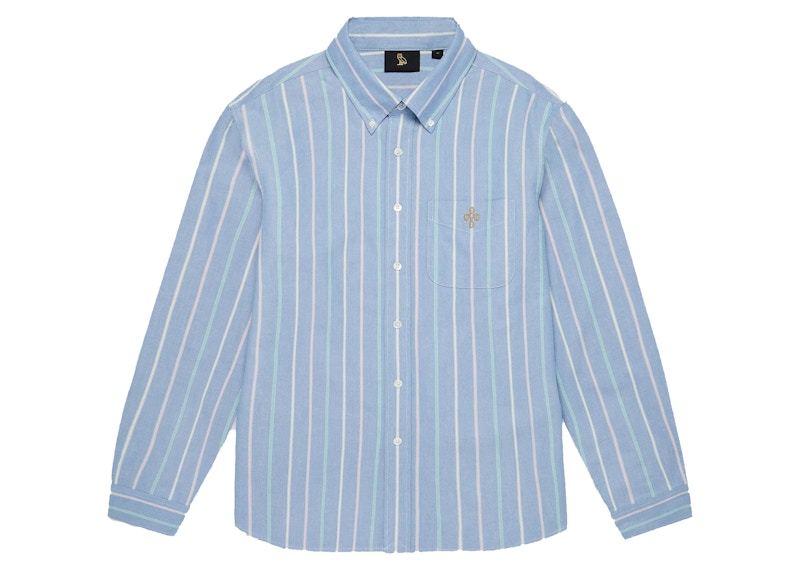 OVO Pin Striped Oxford Pale Blue