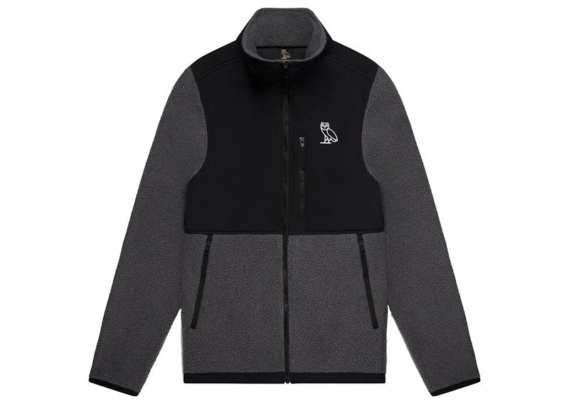 OVO Polartec Fleece Nylon Jacket Heather Grey
